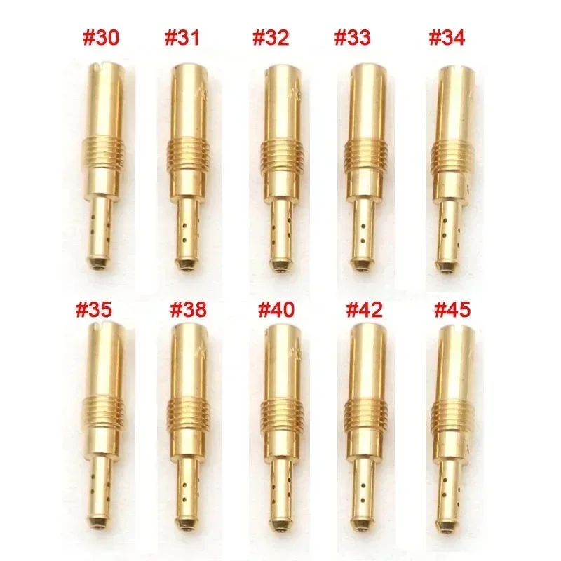 

Упаковка из 10 шт. главных форсунок карбюратора мотоцикла, медленные пилотные форсунки для PWK PWM Keihin OKO CVK NSR KSR, набор карбюраторов, форсунки