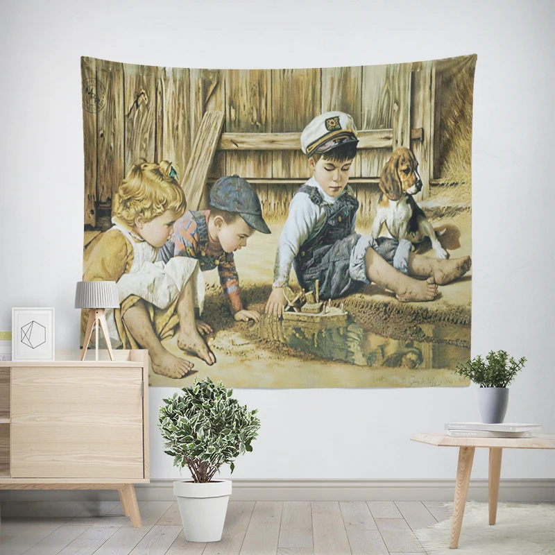 Домашние украшения животные ландшафтный стиль комнатный декор настенный