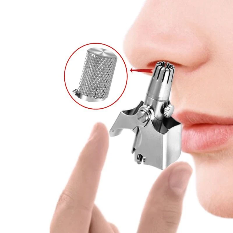 

Мужской триммер для носа, бритва из нержавеющей стали, ручная моющаяся триммер для носа и ушей с кисточкой