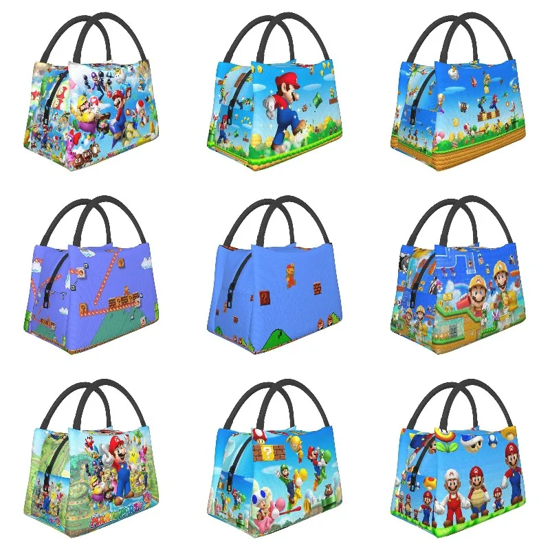 

Изолированная сумка для обеда с героями мультфильмов, для женщин, многоразовая охлаждающая термальная Сумка-тоут для обеда, офиса, пикника, ...