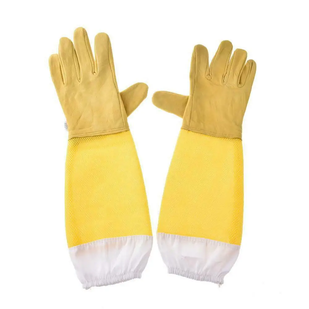 

Beekeeper Gloves Protective Sleeves Garden Ventilated Professional Anti Bee for Apiculture Beekeeper Prevent Beehive tools