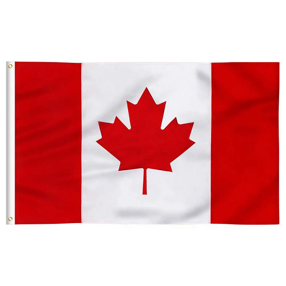 

The Canadian National Flag 90*150cm 3ftx5ft For Decoration Hanging Polyester Red And White Canada Banner For Celebration