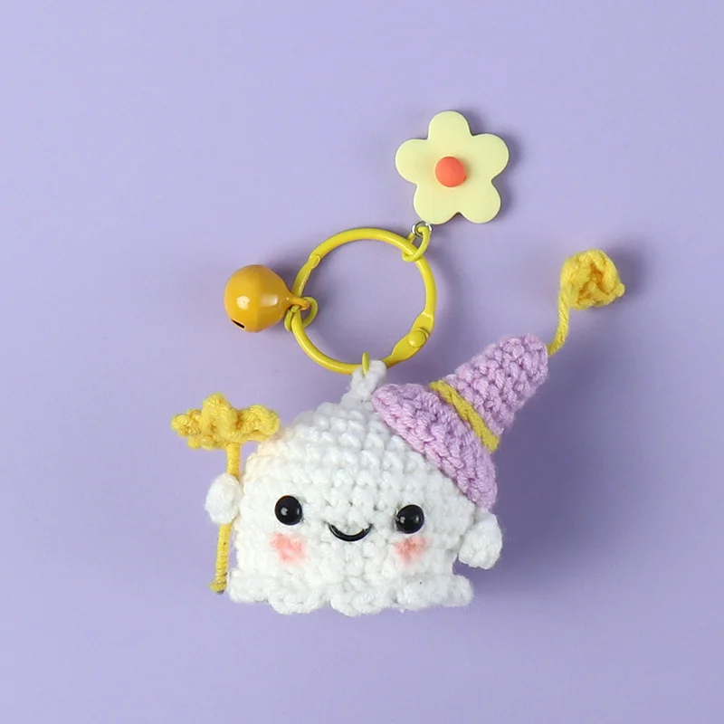 Ручной работы DIY плетение эльф брелок милый пряжа крючок призрак Хэллоуин