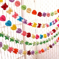 2m colorful 3d butterfly paper garland banner for birthday party baby shower decoration wedding decoration supplies 2022
