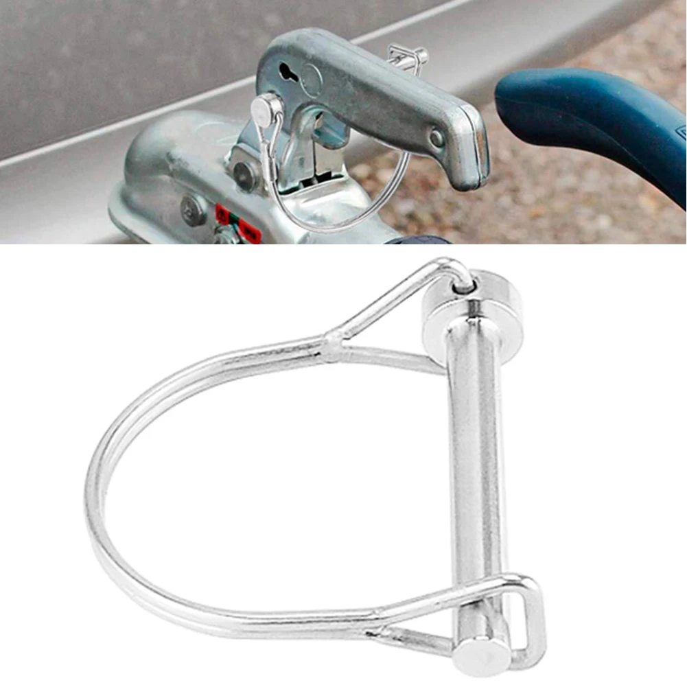 

New 316 Stainless Steel Round Arch Wire Shaft Locking Lock Pin Safety Coupler Pin Retainer Farm Trailers Wagons Lawn Garden