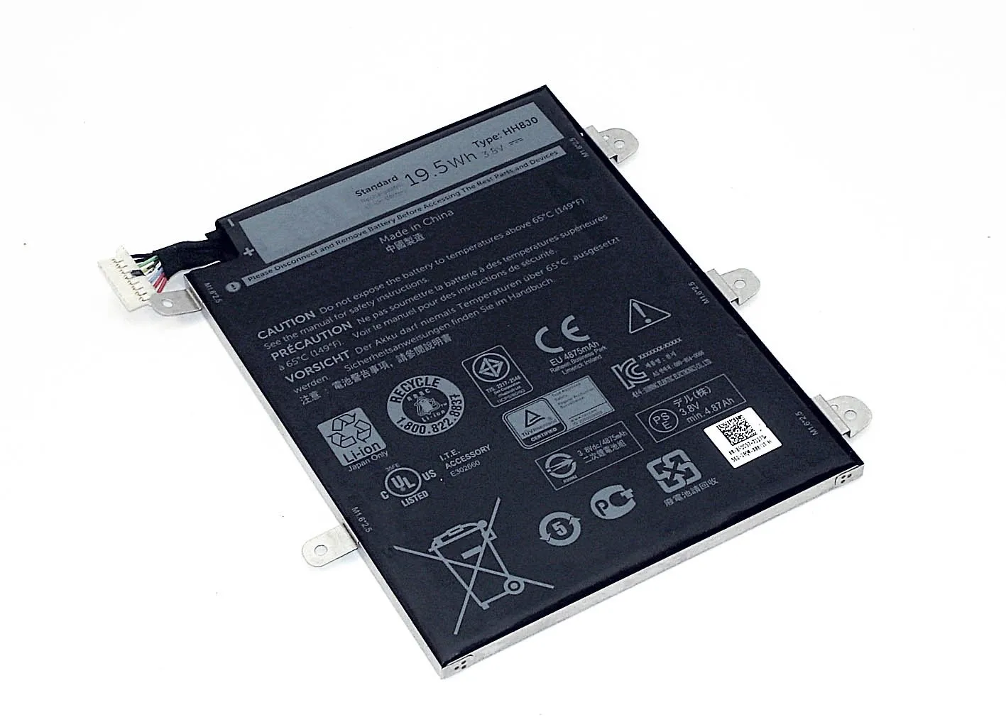 Аккумулятор для Dell Venue 8 Pro 5855 3.8V (5190mAh)|Аккумуляторы ноутбуков| |