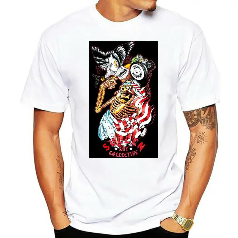 Sullen Men'S Free Bird Short Sleeve T Shirt Black Clothing Tattoo 420 Tees Birthday Gift Tee