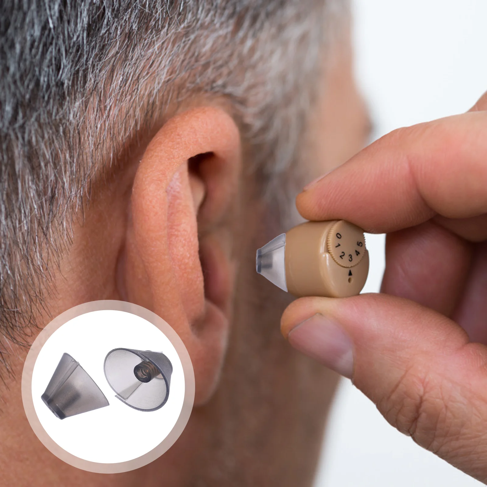 

Hearing Amplifier Aid Dome Noise Reduction Earplugs Ear Tips Dome Replacement Rubber Tips Resound Parts