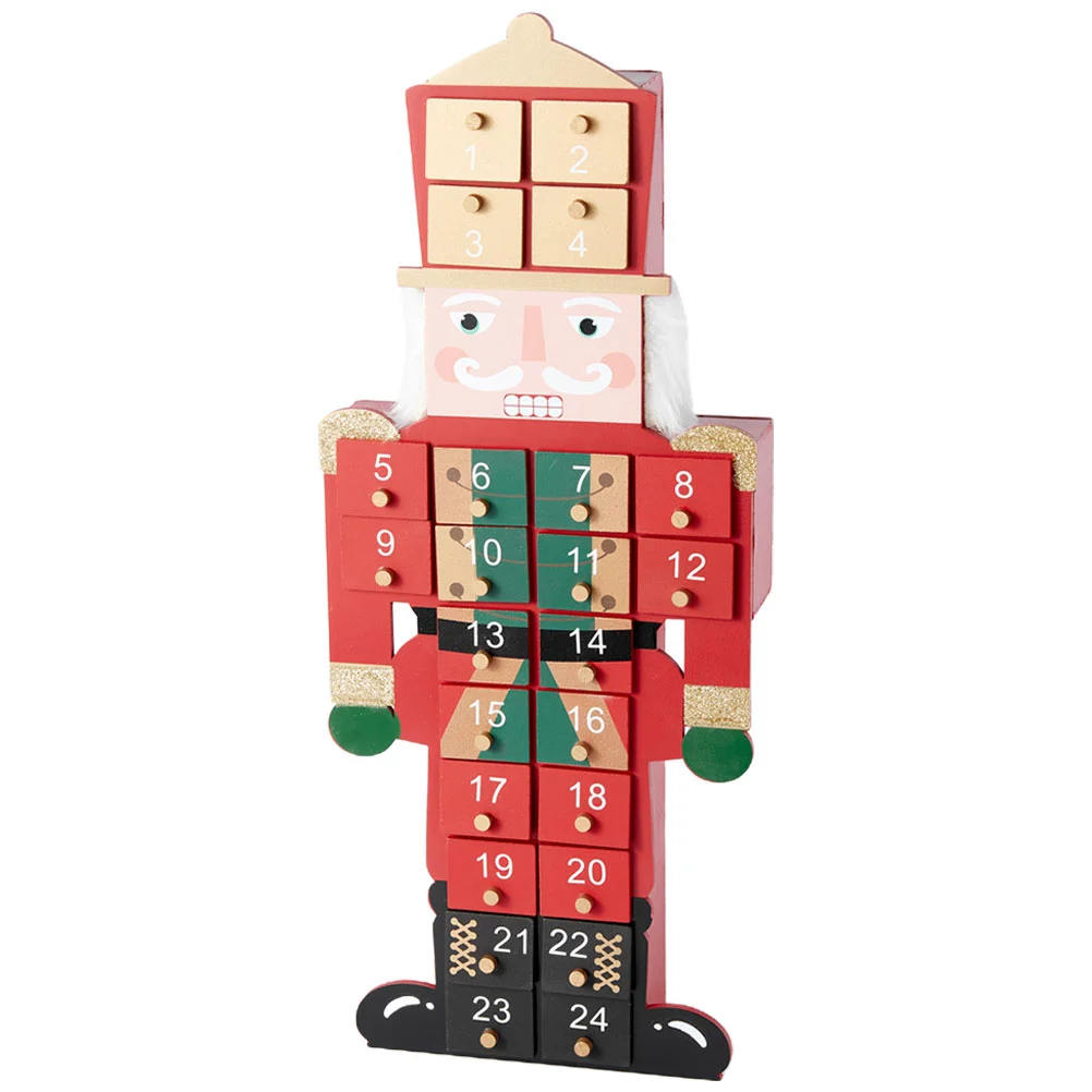

Calendar Advent Countdown Christmasnutcracker Wooden Decor Holiday Drawer Decorationhome Fillabledaysdrawers Party Table