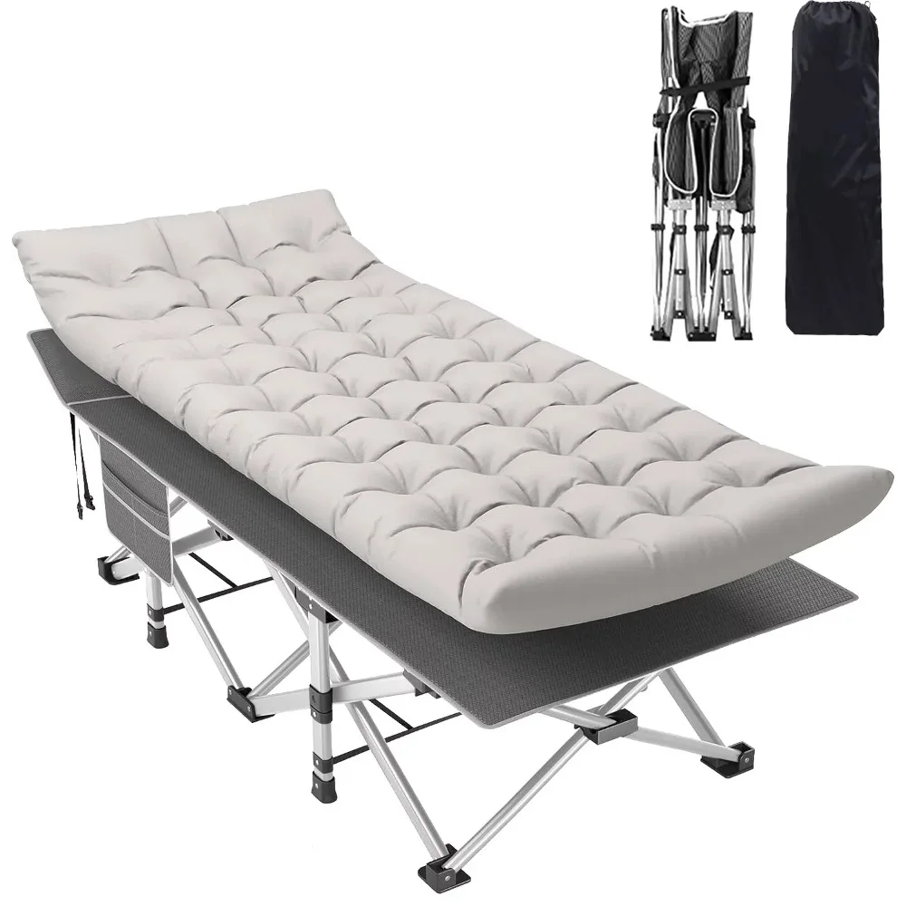 

Portable Folding Bed 74.8in X 28 in X 14.6 in With Carry Bags and Mattress Pad Free Shipping