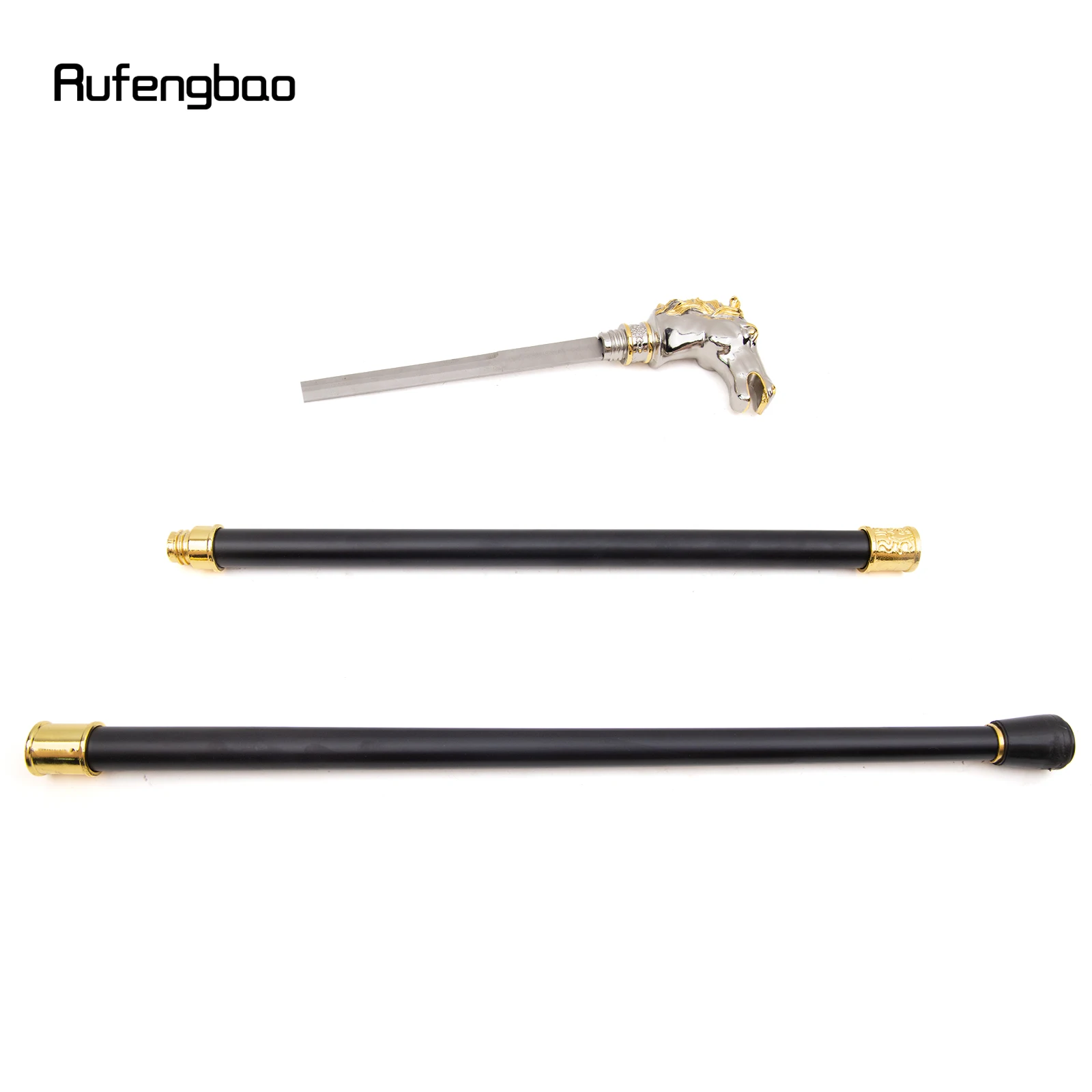 Золотисто-белая трость с щетиной для гонок и лошади со скрытой пластиной модная