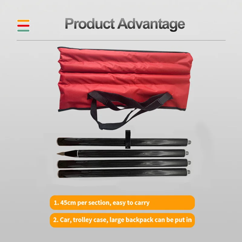 Телескопический стержень 1 8 м из углеродного волокна GNSS RTK измерительный с