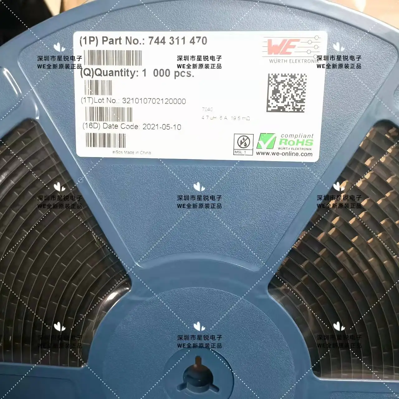 

10 шт./оригинальный индуктор питания 744311470 SMD типа
