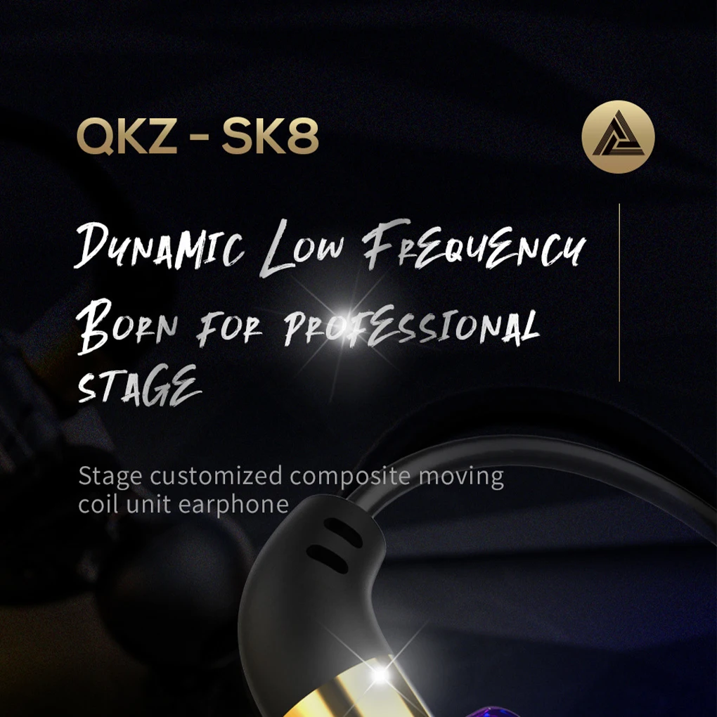 

QKZ SK8 In Ear Earphones 3.5mm Wired Sport Stereo with Microphone for Mobile Phone Noise Cancelling Earpiece Earbuds
