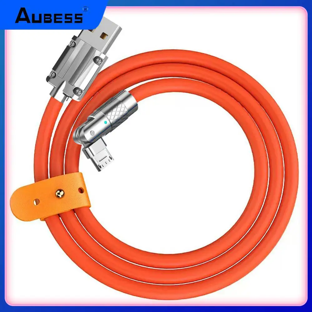 

Elbow Zinc Alloy Liquid Silicone Rubber Mobile Phone Charger 180 Degree Rotating Game Data Cable Type-c Usb Cable 120w 6a Cable