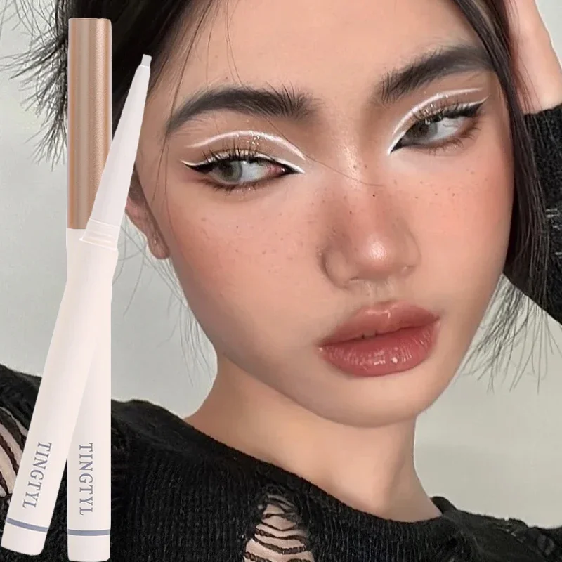 Черно-белая подводка для глаз стойкий макияж гладкая легко носить глаза