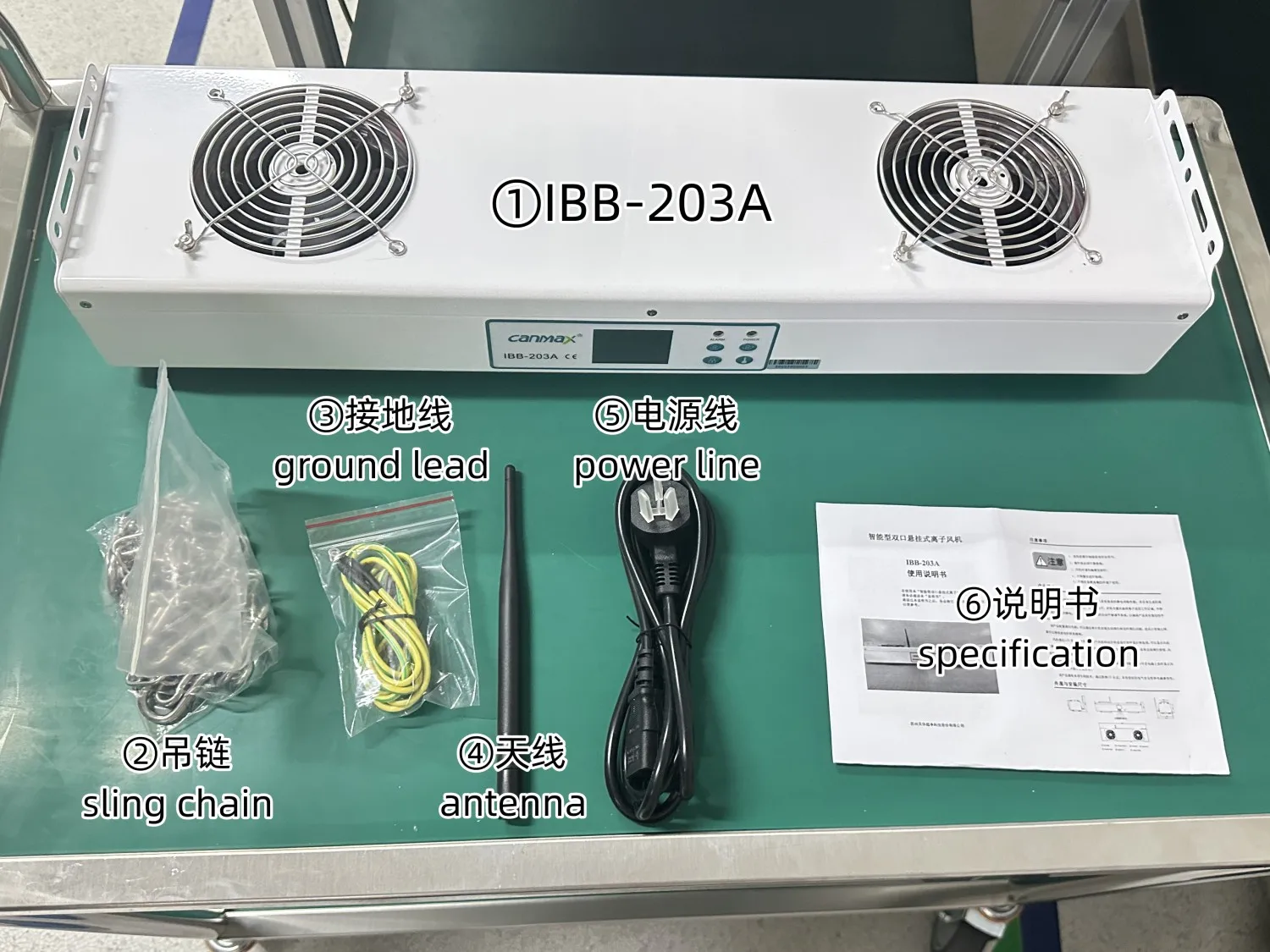 Canmax оптовая продажа ионизирующий воздуходувка ESD-ионизатор 2 вентилятора