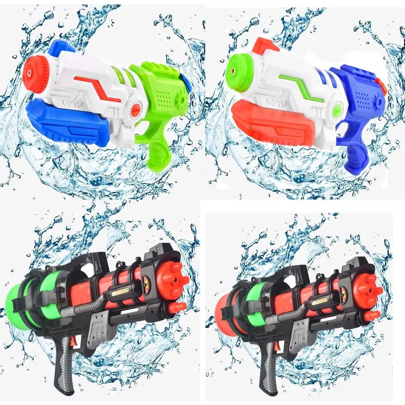 

4 Pack 2 Style Super Water Blaster Shoot Up to 36 Feet High Capacity Water Soaker Blaster Squirt Toy Water Gun Swimming Pool Bea