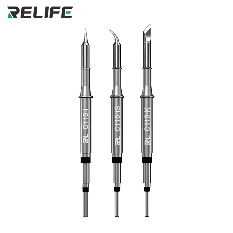 

RELIFE C115 Soldering Iron Tips For JBC115 Series General Purpose Nano Soldering Iron Tip SUGON 3602D Handle Heating Up Rapidly