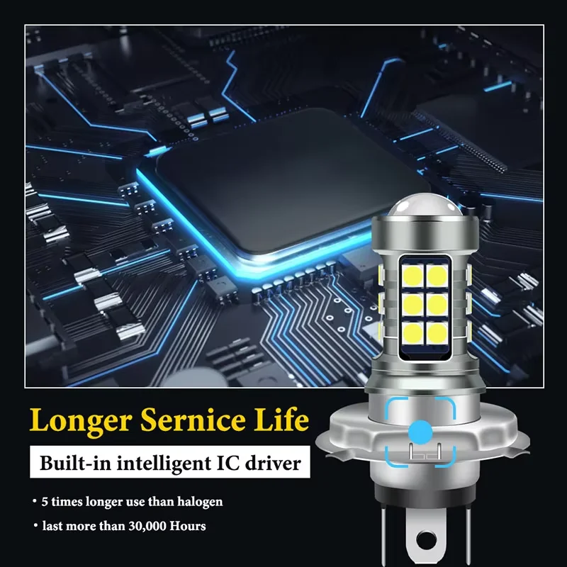 2 шт. светодиодные лампы для противотуманных фар H4 9005 9006 3030 27smd H8 H9 H11