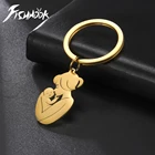 Fishhook Брелок для мам и мам, семейный, детский, для беременных, из нержавеющей стали, подарок для женщин и мужчин, цепочка для ключей с Девушкой кольцо, оптовая продажа ювелирных изделий
