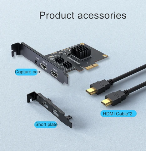 Двухканальная HDMI-совместимая HDMI-совместимая карта захвата 1080p 60 Гц OBS Vmix потоковая передача данных