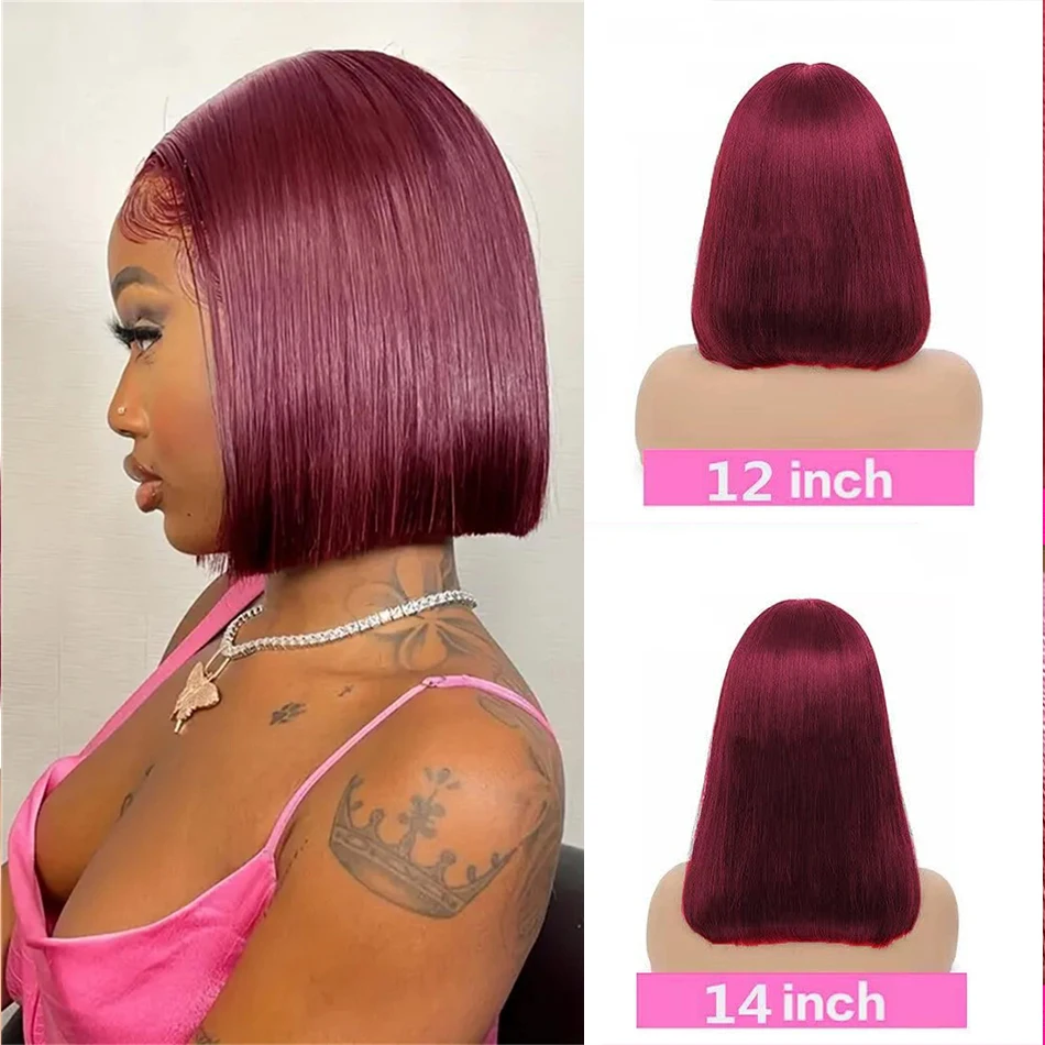 Короткие парики на шнурке бразильские человеческие волосы Remy прямые 13x4