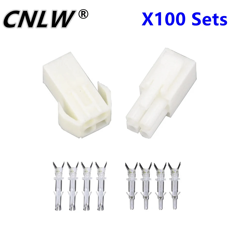 

100 наборов, электронный разъем Φ Small tamiya, расстояние 4,5 мм, Многополюсные разъемы EL4.5 4P, штекер и разъем Femal + клеммы