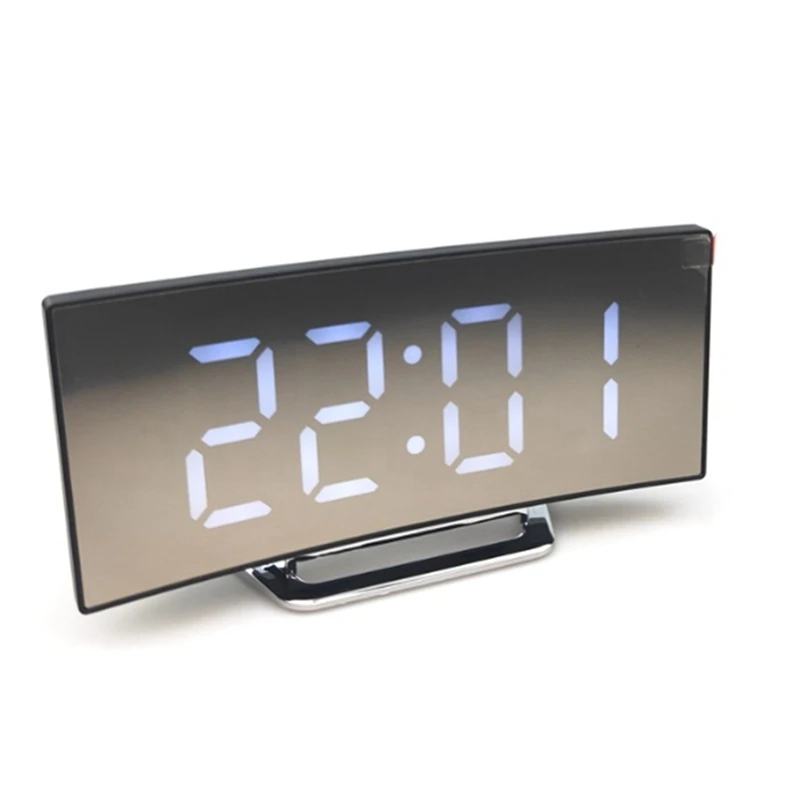 

Luminous Large Digital Curved Dimmable Alarm Clock LED Clock Wake Up Desk Clock Children's Bedroom Desk Clock