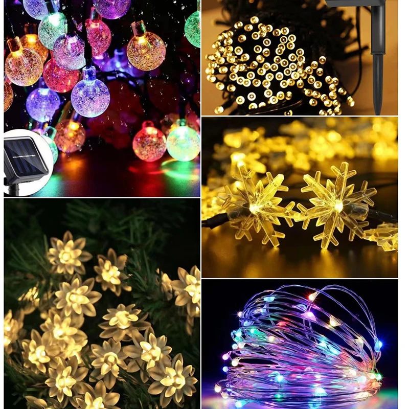 

Светодиодная уличная гирлянда с лотосом на солнечной батарее, праздничное и свадебное украшение, рождественское освещение, сказочное укра...