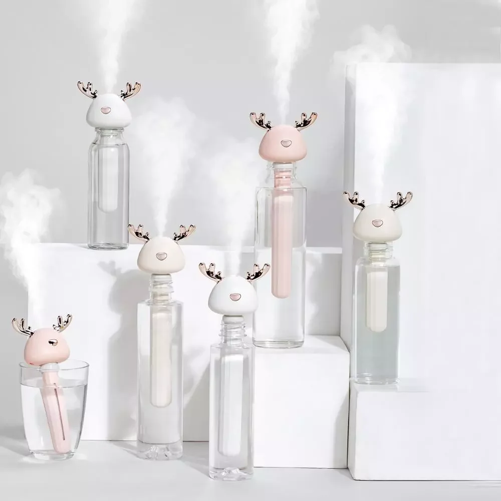 

Mini Deer Humidifier Ultrasonic Cool Mist USB Air Humidificadors For Hotel Travel Car Office Living Room Aroma Air Diffuser
