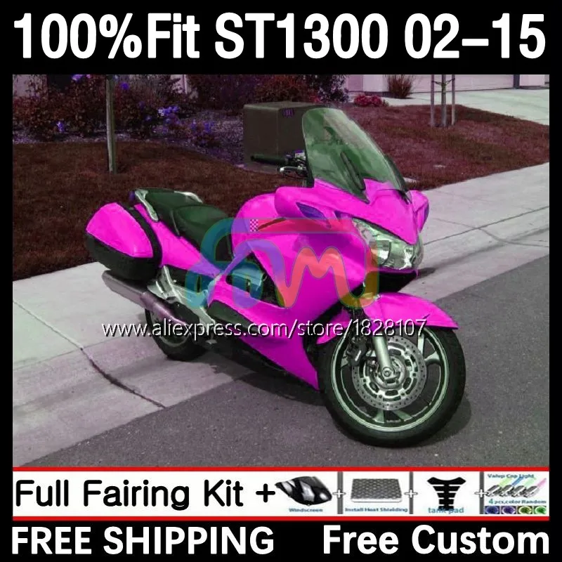 

Fairing For HONDA Pan European STX1300 ST1300 ST-1300 ST 1300 02 03 04 05 06 07 08 09 2010 2011 2012 2015 16No.119 Glossy Pink