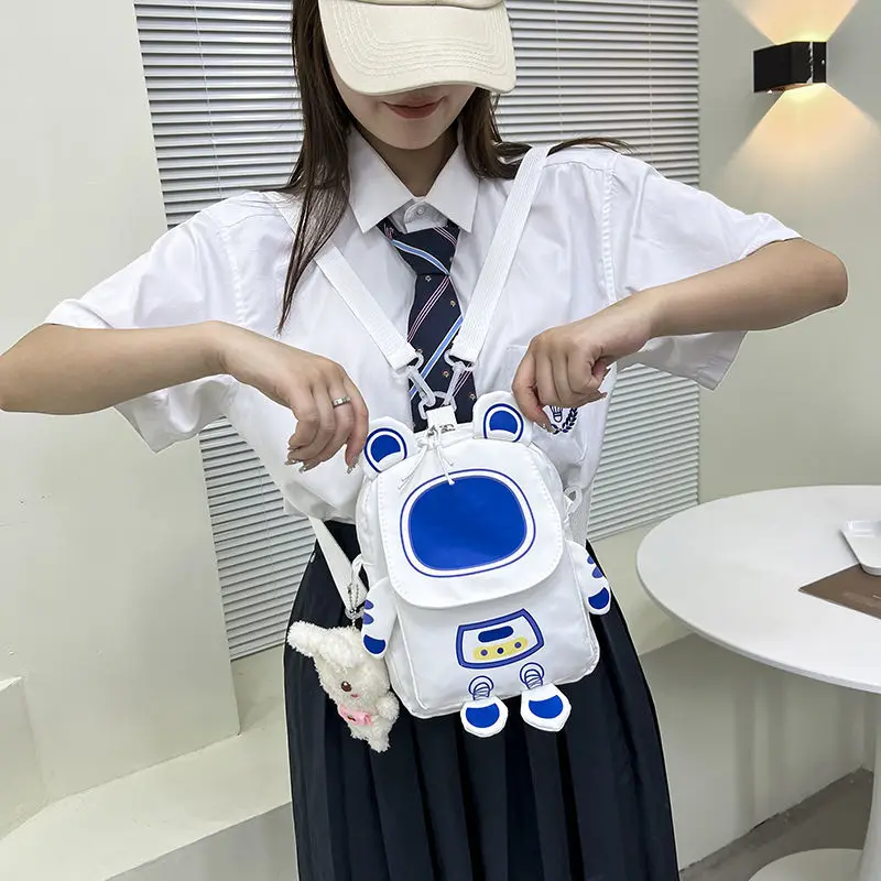 

Cute Small Bag Astronaut Small Fresh Nylon Waterproof Bag Multifunctional Backpack One Shoulder Small Body Bag Children's Bag