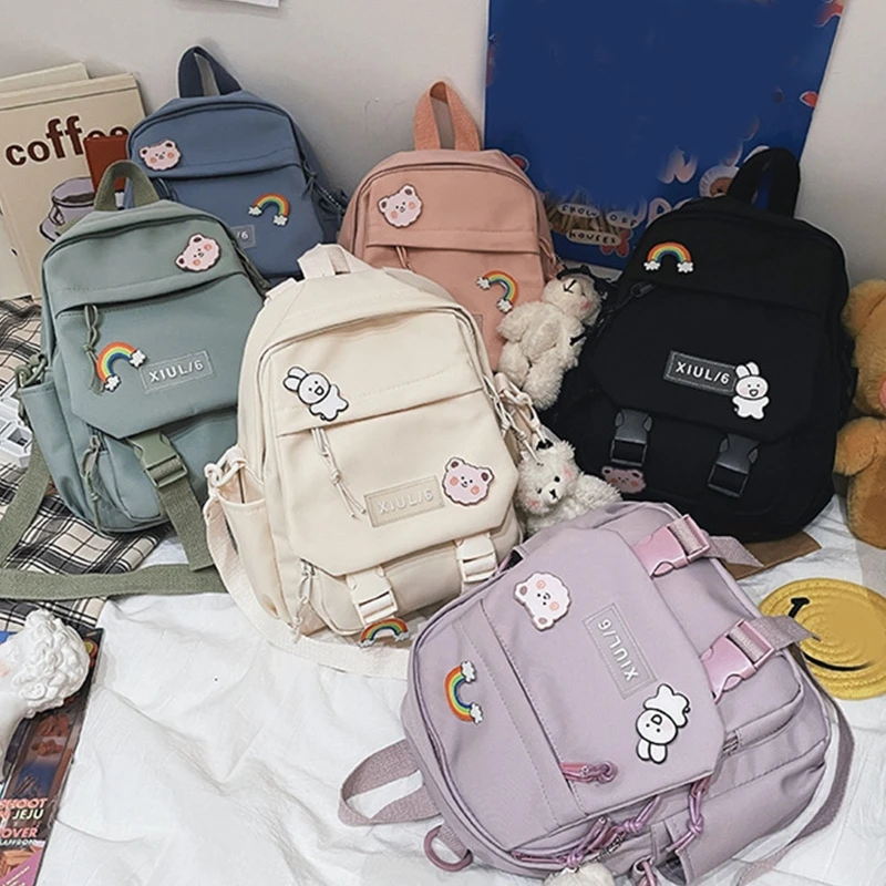 Women Nylon Backpack Convertible Shoulder Bags Ladies Fashion Casual Daypack Travel Small School Rucksack
