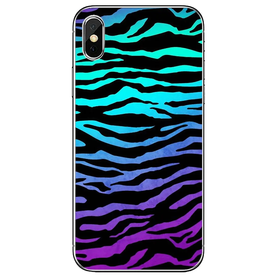 Мягкий кожаный чехол Pastel Teal Tiger neon Zebra Hybrid для Samsung A10 a12 a20e a21s A30 a31 A40 a41 A50 A51 A60 A70 a71 a72