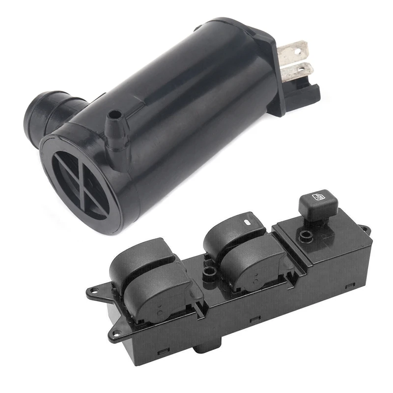 

1 Pcs Car Window Driver Side Main Switch LHD & 1 Pcs Windshield Washer Pump New