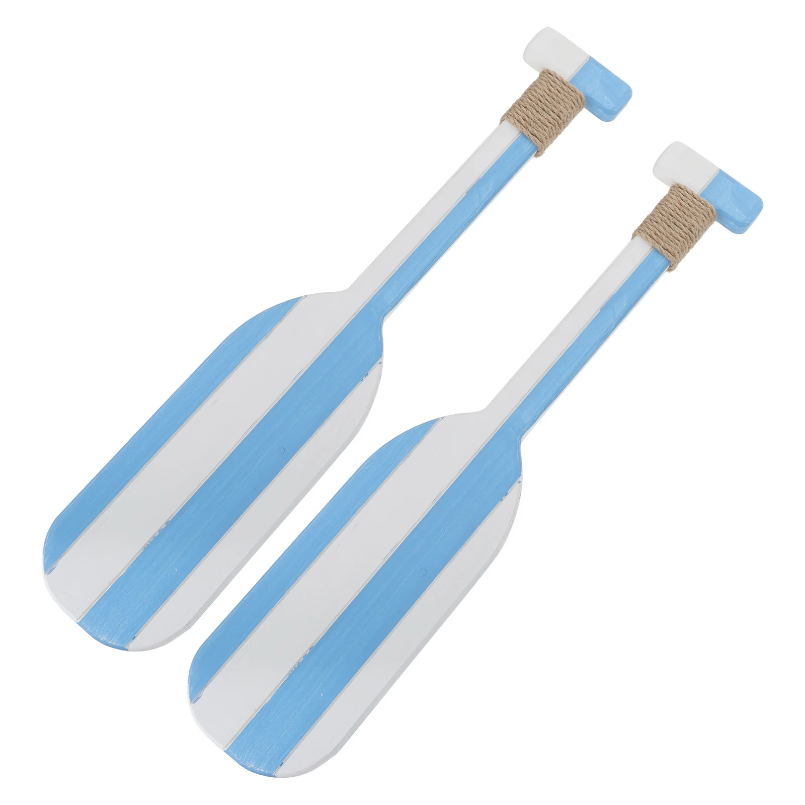 

2 Pcs Retro Home Decor Wall Decoration Paddle Wood Oar Pendant Coat Hanger Hanging Wooden Seaside