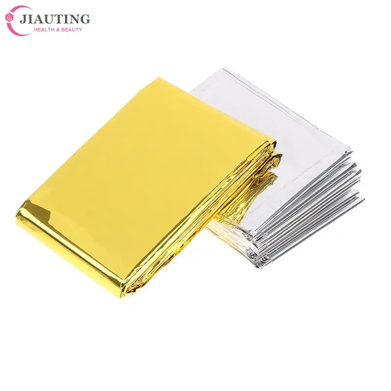 

1pcs Folding Emergency Blanket Silver/Gold Emergency Survival Rescue Shelter Outdoor Camping Keep Warm Blankets Health Care