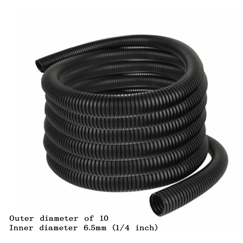 

1pc Protective Tube 1/4" 3/8" 98FT Protective Tube Tubing Black Color Sleeve Tube Split Wire For Ships Industrial Wiring New