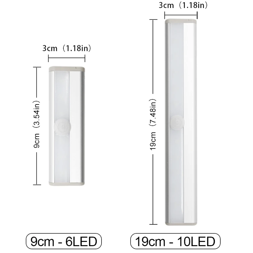 

LED cabinet lamp PIR LED Induction Under Motion Sensor Closet Night light Battery Powered Wall Lamp For Kitchen Wardrobe