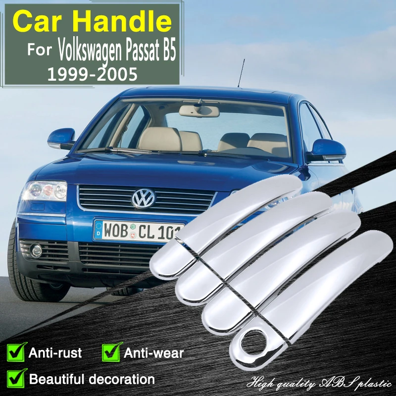 

for VW Volkswagen Passat MK5 B5 B5.5 1999~2005 Chrome Door Handle Cover Car Accessories Stickers Trim Styling Cap Decorative