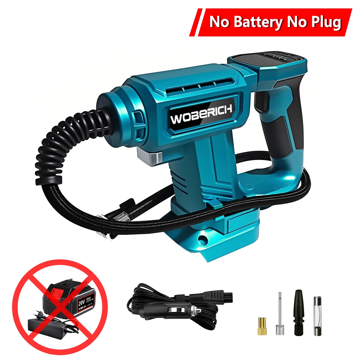 

Портативный беспроводной электронасос WOBERICH Electric air pump 18В