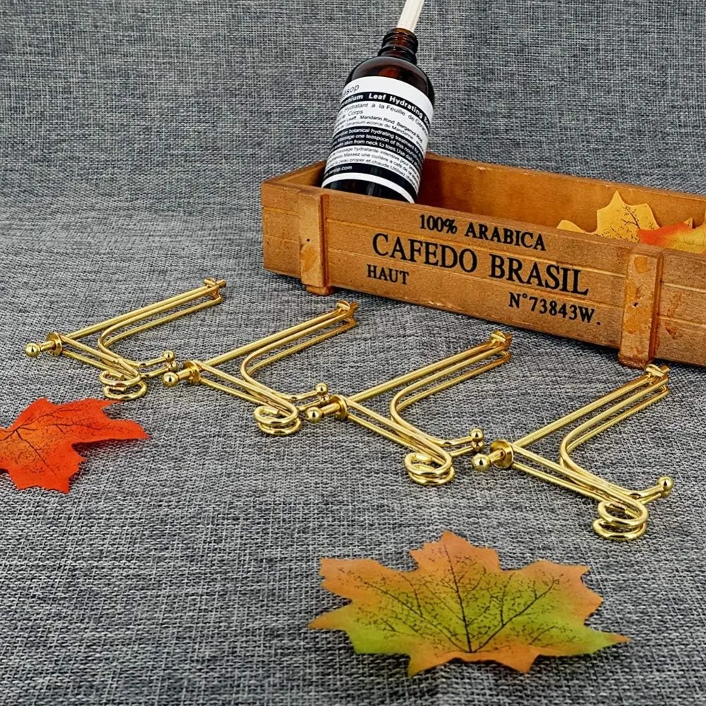 4 Inch Gold Easel Plate Holder Decorative Display Stands for Photo Picture Frames Plates(Pack of 4)