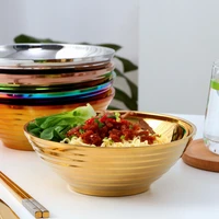 japanese ramen bowl stainless steel insulation noodle bowl household kitchen tableware rice soup salad bowl restaurant tableware