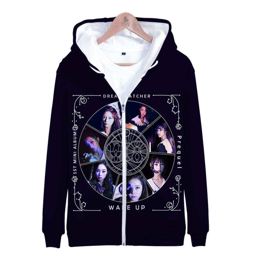 

Dreamcatcher Kpop Zipper Hoodie 3D jacket Mode Lange Mouw Hoodies sweatshirt Men/Womens fashion sweetshirts kids coat