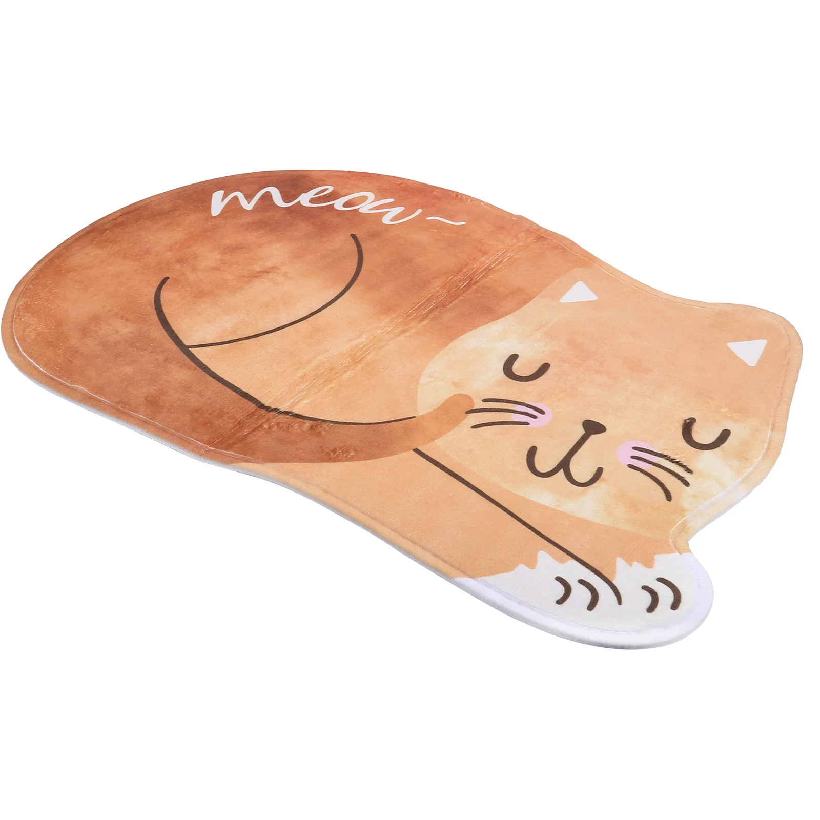 

Machine Washable Cat Rug Non Skid Rugs Bedside Faux Fur Polyester (Polyester) Slide-proof Mat Bathroom