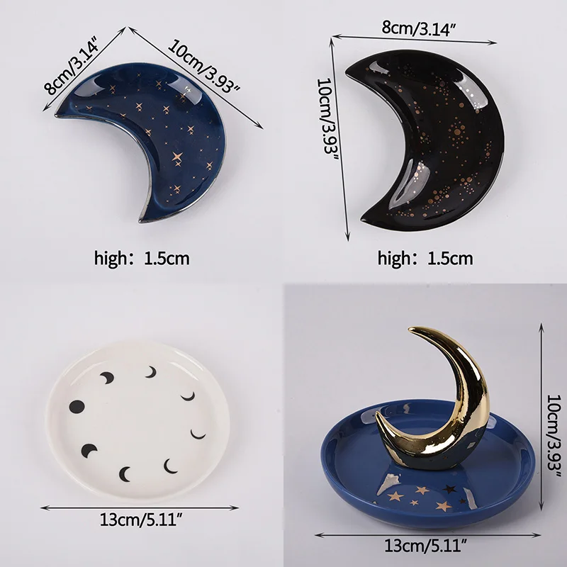 Поднос для хранения ювелирных изделий Moon декоративные контейнеры колец тарелок