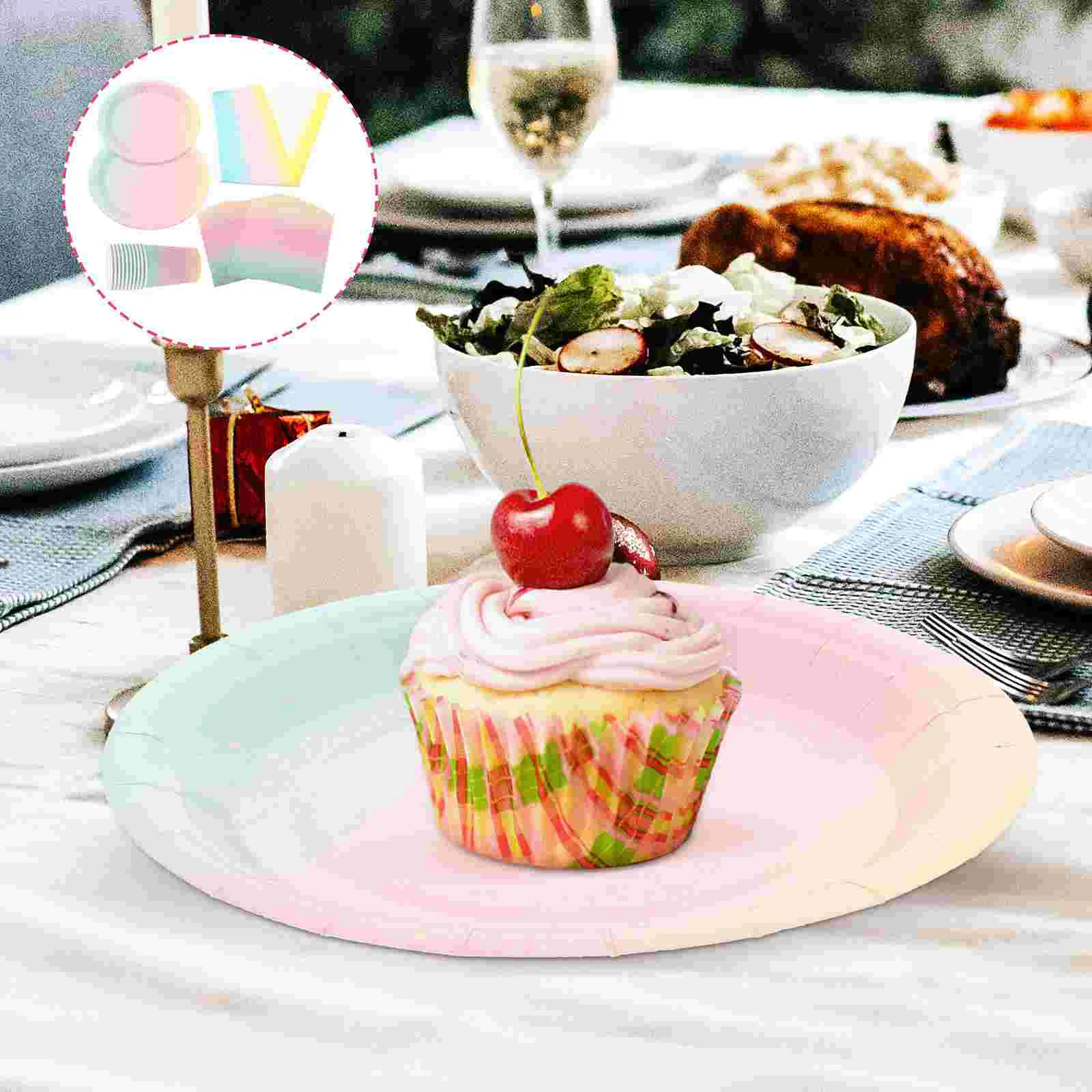 

Party Paper Plates Birthday Set Tableware Dinnerware Shower Dinner Wedding Suppliesbaby Napkins Decorations Happy Dessert