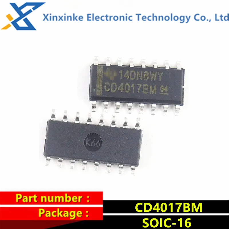 

10PCS CD4017 CD4017BM SOIC-16 Logic Chip SMD