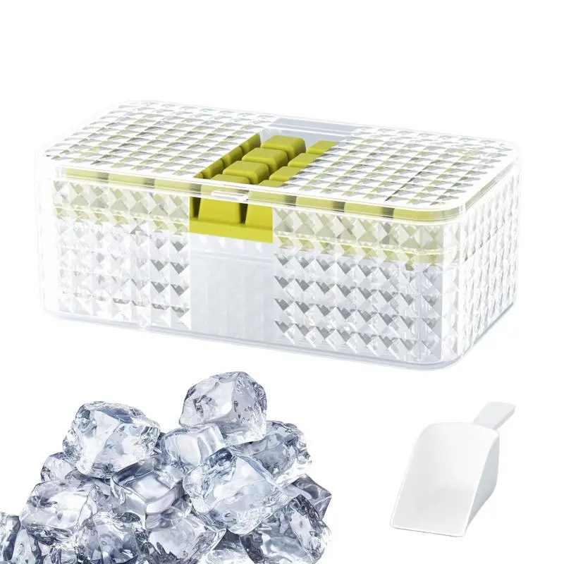 

Ice Cube Trays For Freezer Ice Cube Tray With Bin Ice Cube Maker Mold For Freezer Ice Cube Storage Container Ice Storage Box